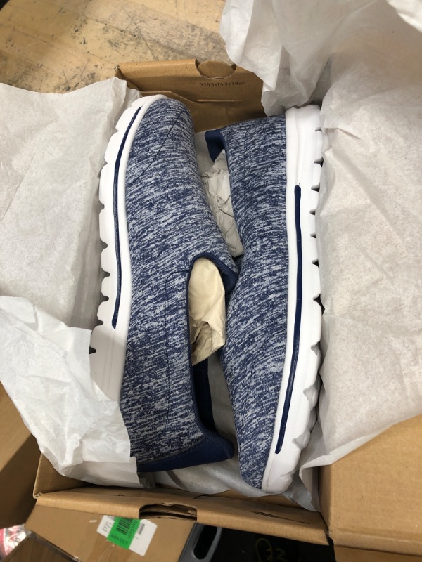 Photo 1 of Ballaza Women Slip On Walking Shoes Lightweight Flat Shoes Nurse Shoes 7.5 Blue