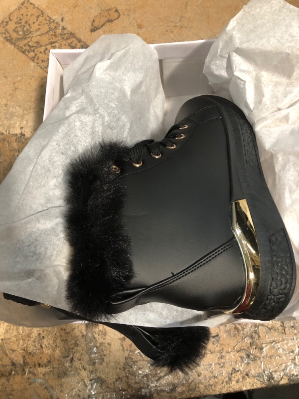 Photo 2 of HEAWISH Winter Snow Boots for Women Ankle Boots With Side Zipper Womens Booties Fur Lined Winter Shoes Size 7