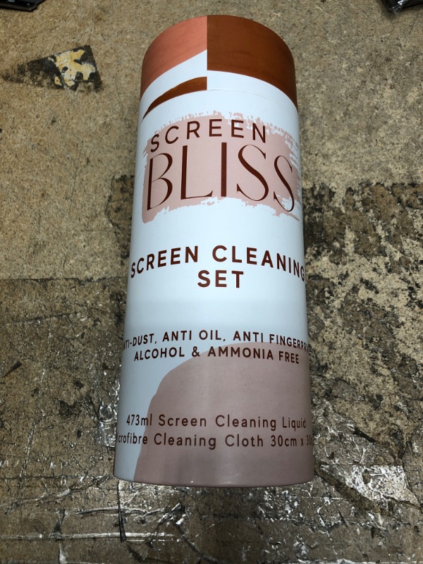 Photo 1 of SCREEN BLISS Screen Cleaner – Premium Screen Cleaner Kit with Spray and Microfiber Cloth – Gentle Screen Cleaner Spray for LED and LCD TVs, Computer Screens, Touchscreens – 473ml Spray Bottle