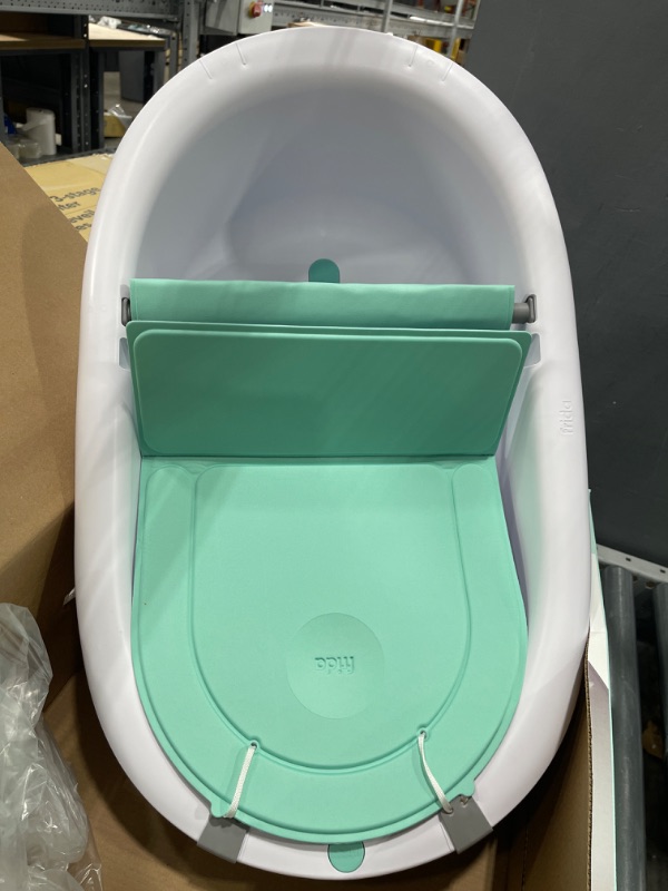 Photo 4 of 4-in-1 Grow-with-Me Bath Tub by Frida Baby Transforms Infant Bathtub to Toddler Bath Seat with Backrest for Assisted Sitting in Tub