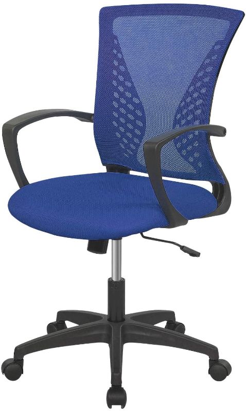 Photo 1 of BestOffice Task Chair & Manager's Chair with Swivel & Lumbar Support, 250 lb. Capacity, Blue
