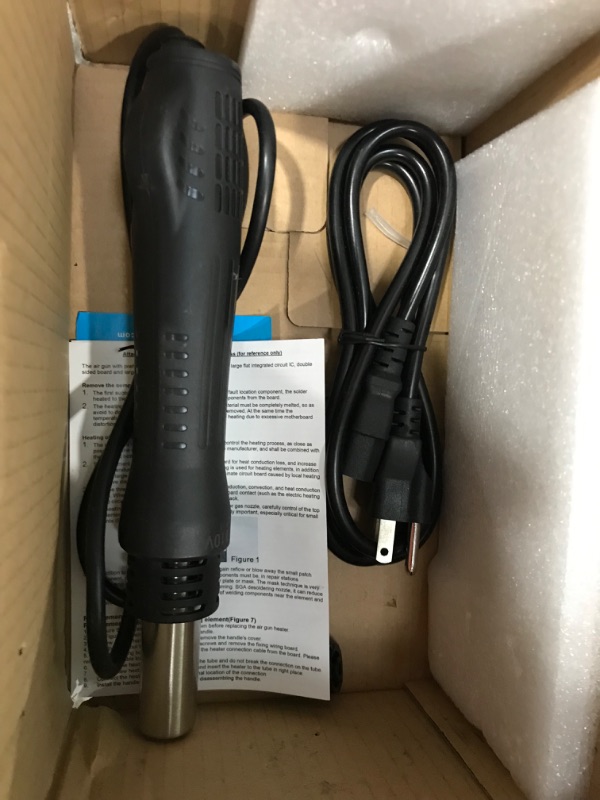 Photo 1 of Hot Air Rework Station, Soldering Heat Gun, °F/°C Display, 110V SMD Hot Air Gun Temp. & Airflow Adjustable Desoldering Station for BGA IC Desoldering Tool