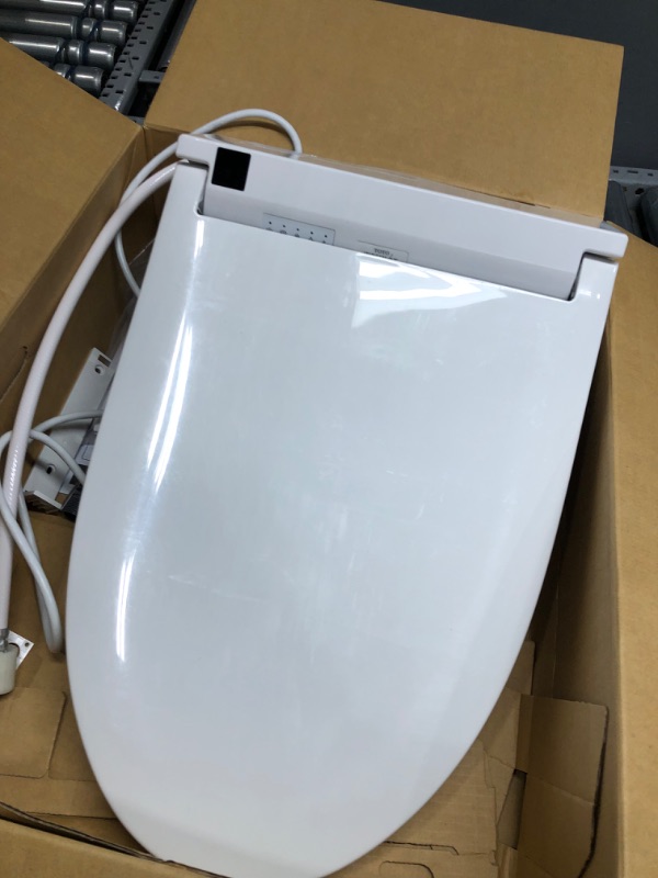 Photo 4 of ***USED AND HAS SCUFF MARKS*** TOTO SW3084#01 WASHLET C5 Electronic Bidet Toilet Seat with PREMIST and EWATER+ Wand Cleaning, Elongated, Cotton White
