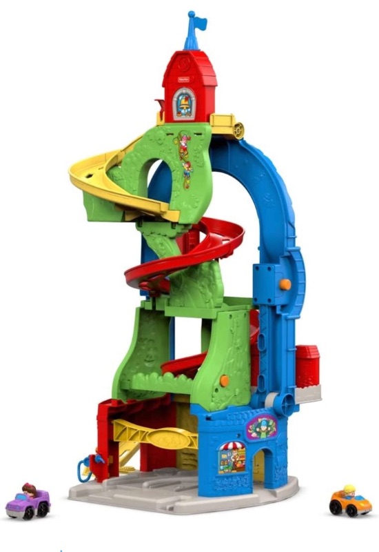 Photo 1 of ****USED***   Fisher-Price Little People Sit 'n Stand Skyway, 2-in-1 vehicle racing playset for toddlers ages 1 ½ to 5 years