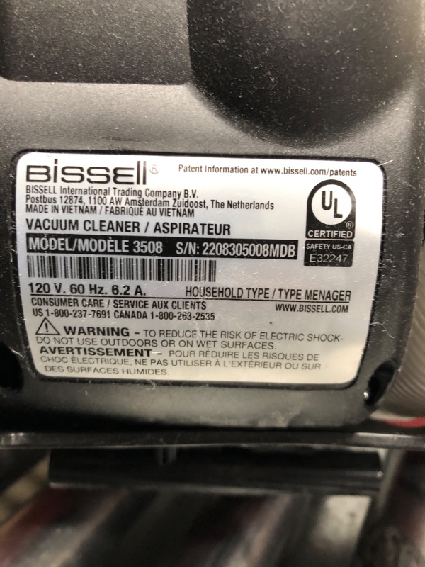 Photo 3 of *****used****  BISSELL CleanView Compact Upright Vacuum, Fits In Dorm Rooms & Apartments, Lightweight with Powerful Suction and Removable Extension Wand, 3508
