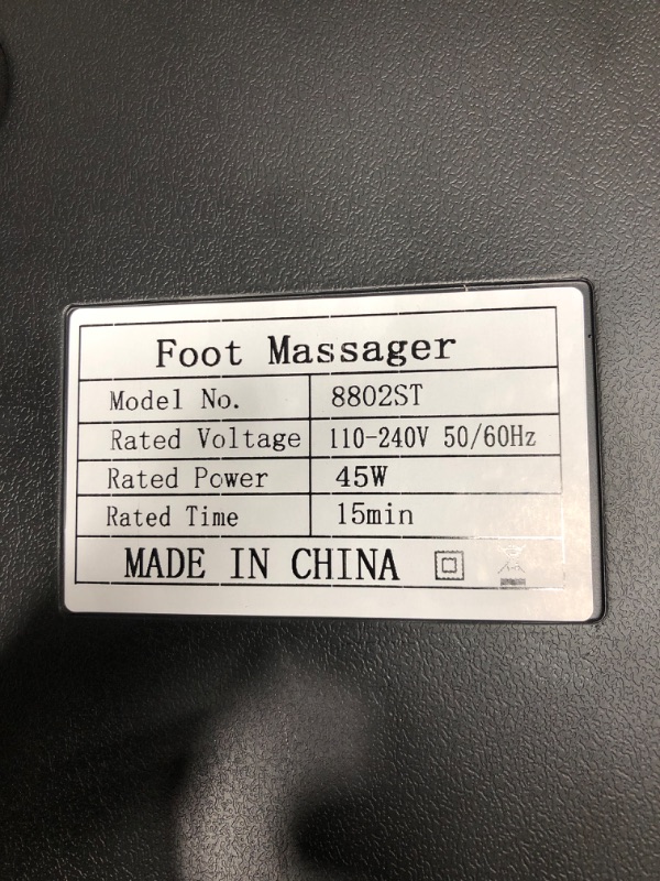 Photo 5 of ****PREVIOUSLY OPENED, STICKER FOR BUTTONS COMES OFF**  TWT Foot Massager Machine Shiatsu Foot and Calf Massager with Heat 3D Deep Tissue Massage for Calf Leg Ankle, Electric Feet Massager for Pain Relief Light Gray
