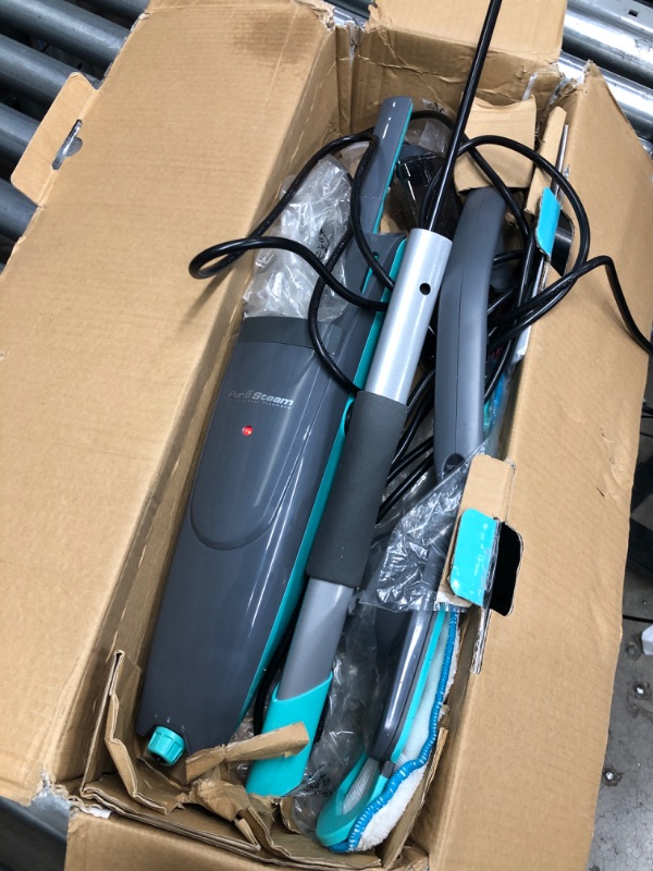 Photo 2 of ****USED***   PurSteam Steam Mop Cleaner, Steam Mops for Floor Cleaning - Hardwood/Tiles/Vinyl/Carpet/Marble - Steam Cleaner for Kitchen, Garment, Clothes - Multifunctional Whole House Steamer, Turquoise