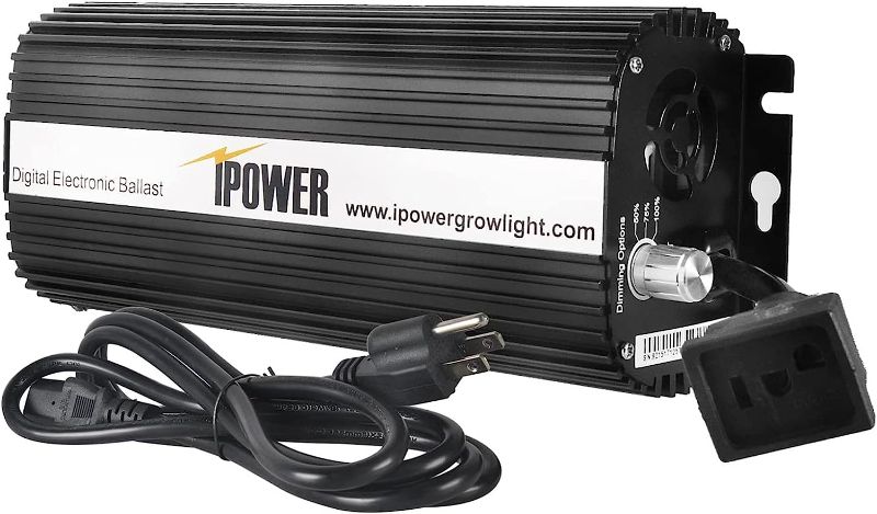 Photo 1 of iPower GLBLST600D Horticulture 600 Watt Digital Dimmable Electronic Ballast for Hydroponics HPS MH Grow Light, 600W
unique plug unable to test
