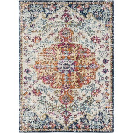 Photo 1 of **USED-NEEDS CLEANING**
Surya HAP-1000 Harput Area Rug Ivory/Blue 7 10 X 10 3 Retail $500
