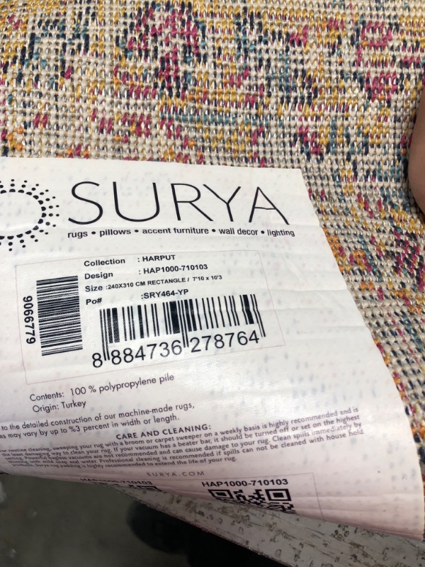 Photo 5 of **USED-NEEDS CLEANING**
Surya HAP-1000 Harput Area Rug Ivory/Blue 7 10 X 10 3 Retail $500

