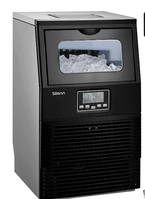 Photo 1 of **USED-NEEDS CLEANING-DENTED**
Commercial Ice Maker Machine, 90LBS/24H with 30Lbs Bin, Full Heavy Duty Stainles
