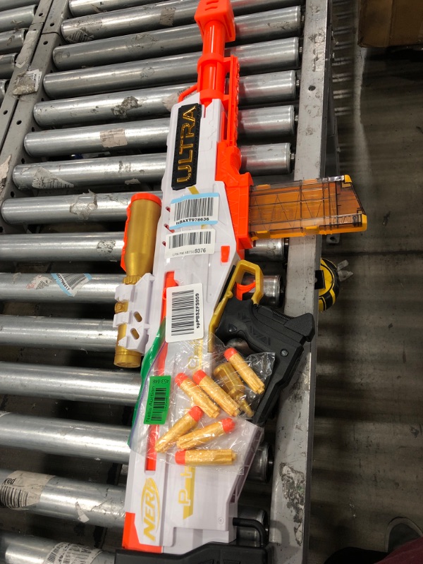 Photo 2 of Nerf Ultra Pharaoh Blaster with Premium Gold Accents, 10-Dart Clip, 10 Nerf Ultra Darts, Bolt Action, Compatible Only with Nerf Ultra Darts