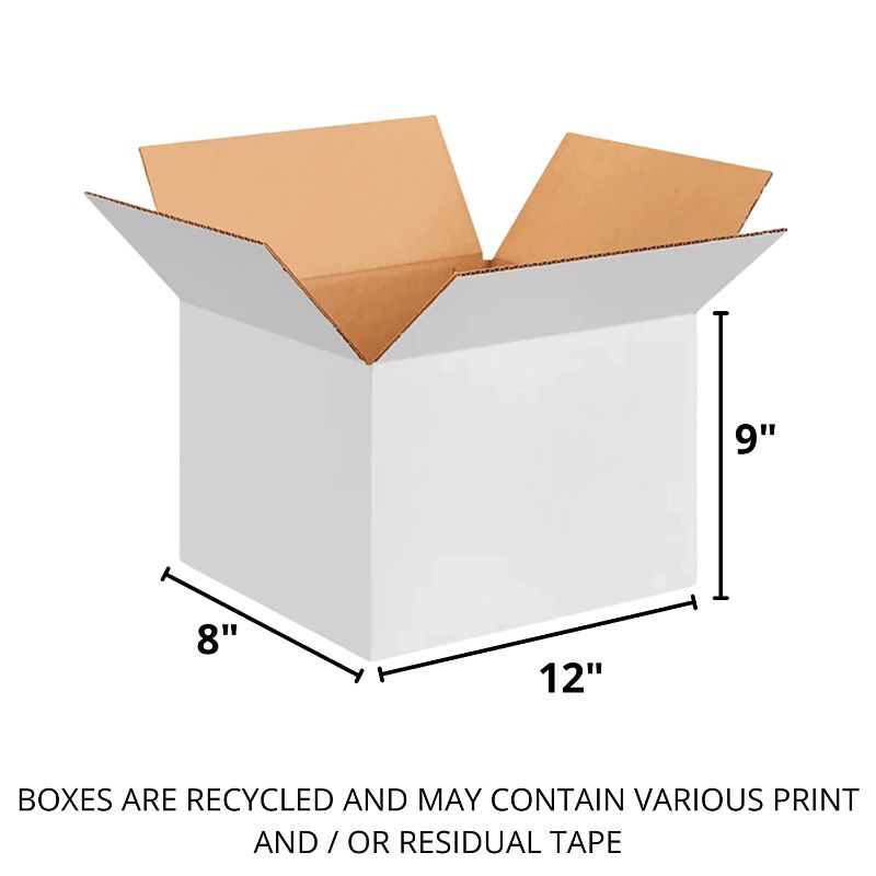 Photo 1 of Pantryware Essentials 10 Pack Recycled 12x8x9-10CT Medium Moving Boxes - Recycled Boxes with Varying Print on Sides - Moving Boxes
