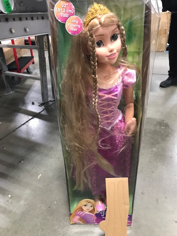 Photo 2 of Disney Princess Rapunzel 32" Playdate, My Size Articulated Doll, Comes with Brush to Comb Her Long Golden Locks, Movie Inspired Purple Dress, Removable Shoes & A Tiara