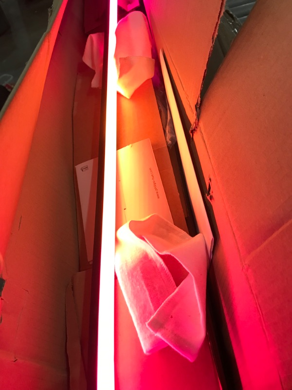 Photo 2 of **SEE NOTES**
Philips Hue Gradient Signe Floor Lamp, Compatible with Alexa, Apple HomeKit and Google Assistant, Black Floor Lamp 1 Pack Black