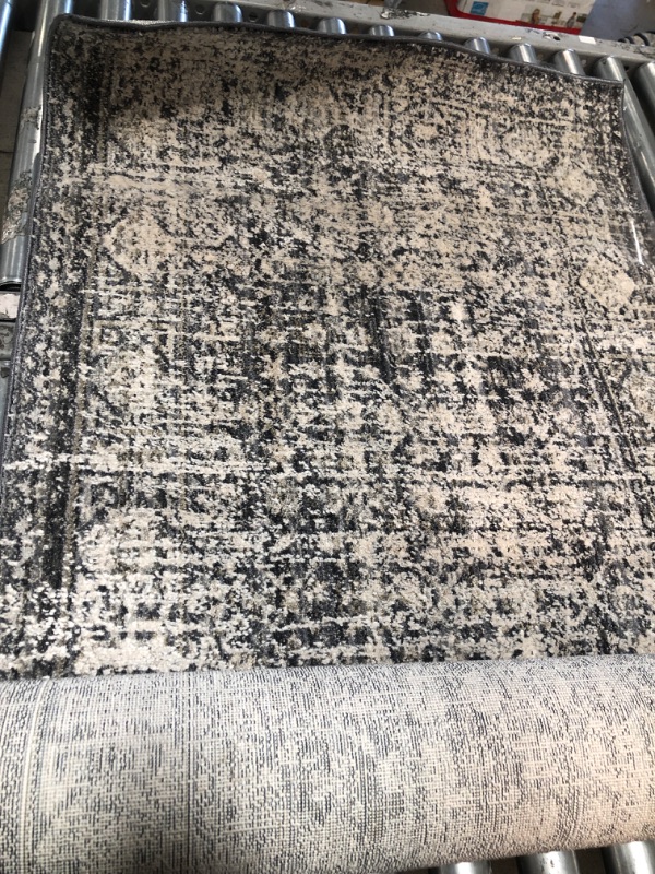 Photo 2 of Amber Lewis x Loloi Alie Collection ALE-03 Charcoal / Dove, Traditional 2'-7" x 7'-9" Runner Rug Charcoal / Dove 2'-7" x 7'-9" Runner Area Rug