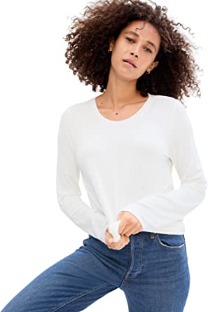 Photo 1 of GAP Women's Luxe Long Sleeve Crew Neck Tee T-Shirt small
