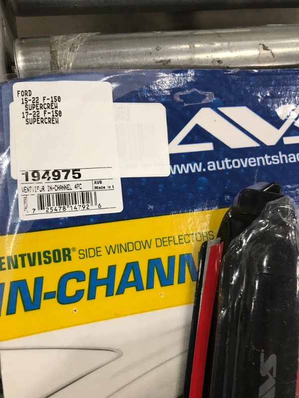 Photo 3 of Auto Ventshade [AVS] In-Channel Ventvisor / Rain Guards | Smoke, 4 pc | 194975 | Fits 2015 - 2022 Ford F-150, 2017 - 2022 Ford F-150 Raptor/F-250/F-350/F-450/F-550 Super Duty SuperCrew In-Channel - Smoke