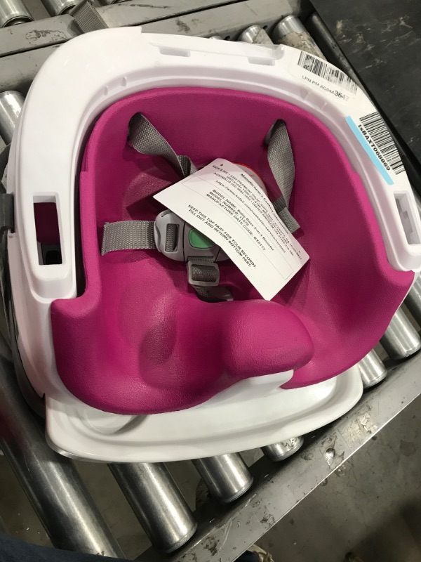 Photo 2 of Ingenuity Baby Base 2-in-1 Booster Feeding and Floor Seat with Self-Storing Tray - Pink Flambe Pink Flambé