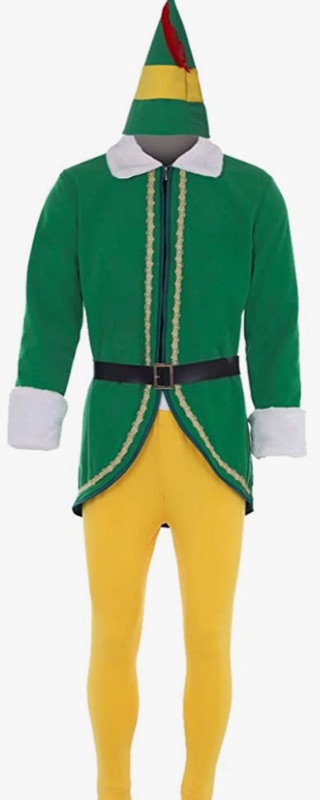 Photo 1 of CosplayDiy Mens Elf Costume Buddy Costume Christmas ELF Cosplay Full Set Costumes XXL