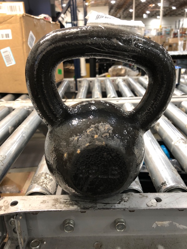 Photo 2 of AmazonBasics Cast Iron Kettlebell, 35 lb