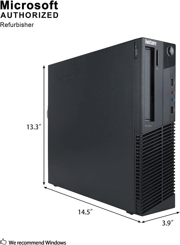 Photo 1 of lenovo ThinkCentre Premium High Performance M91P Desktop Computer, Intel Core i5 Quad-Core Processor 3.1GHz, 8GB RAM, 1TB HDD, Windows 10 Home 