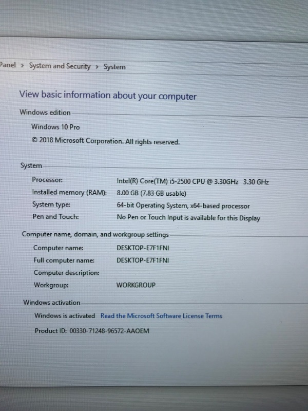 Photo 5 of lenovo ThinkCentre Premium High Performance M91P Desktop Computer, Intel Core i5 Quad-Core Processor 3.1GHz, 8GB RAM, 1TB HDD, Windows 10 Home 