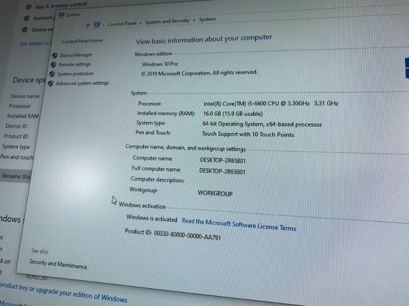 Photo 4 of HP EliteOne 800 G2 23" FHD All in One PC - Intel Core i5-6500 3.2GHz 16GB 512GB SSD Webcam WiFi Windows 10 Pro (Renewed)