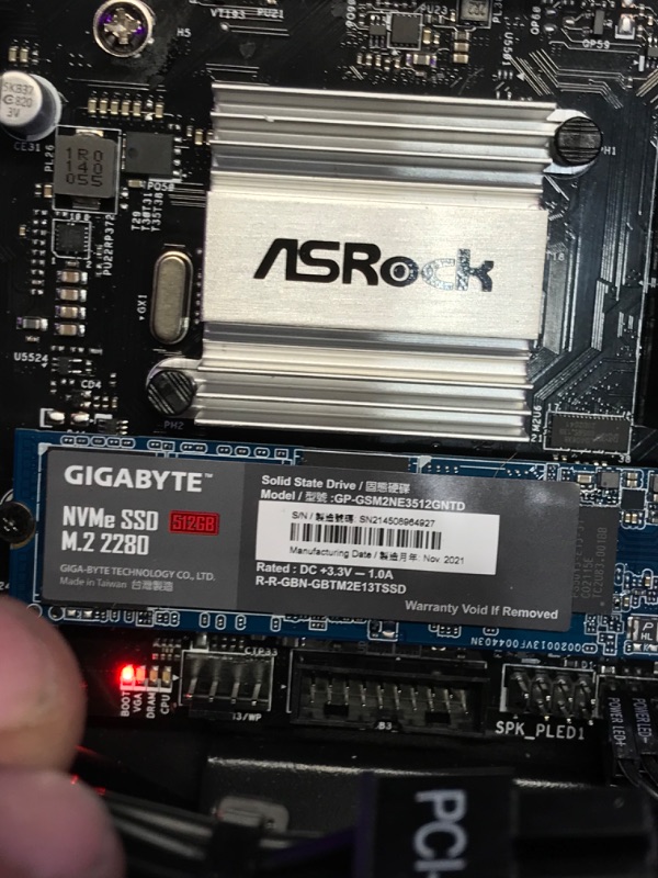 Photo 1 of PARTS ONLY DID NOT DISPLAY 
Skytech Blaze II Gaming PC Desktop – AMD Ryzen 5 5600G 3.9 GHz, RTX 3060, 500GB NVME SSD, 16G DDR4 3200, 600W Gold PSU, AC Wi-Fi, Windows 10 Home 64-bit