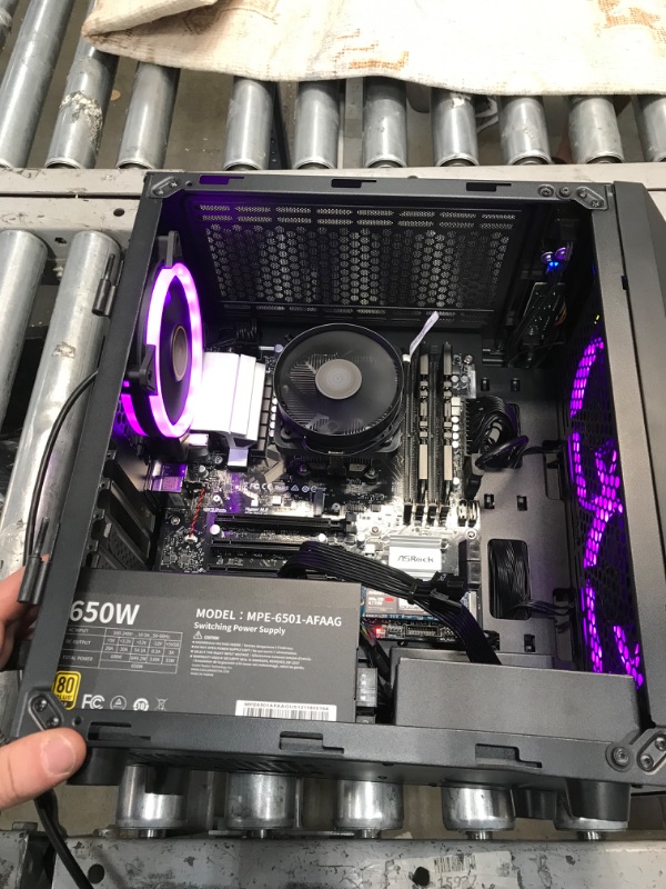 Photo 1 of PARTS ONLY DID NOT DISPLAY 
Skytech Blaze II Gaming PC Desktop – AMD Ryzen 5 5600G 3.9 GHz, RTX 3060, 500GB NVME SSD, 16G DDR4 3200, 600W Gold PSU, AC Wi-Fi, Windows 10 Home 64-bit