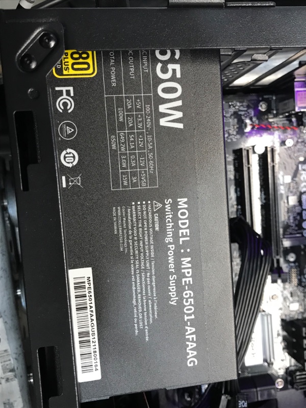 Photo 1 of PARTS ONLY DID NOT DISPLAY 
Skytech Blaze II Gaming PC Desktop – AMD Ryzen 5 5600G 3.9 GHz, RTX 3060, 500GB NVME SSD, 16G DDR4 3200, 600W Gold PSU, AC Wi-Fi, Windows 10 Home 64-bit