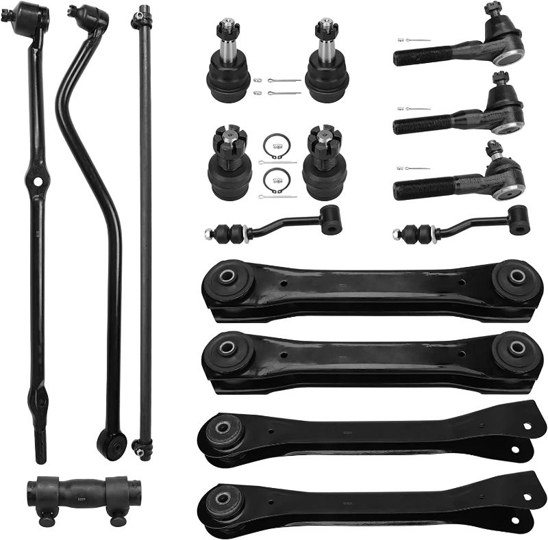 Photo 1 of 
Original Packaging*****Counted Only 13 Pieces**********17pc Front Upper & Lower Control Arms + Ball Joints + Adjustment Sleeves + Track Bar + Outer Tie Rods + Sway Bar Kit 1991-01 for Jeep Cherokee 1991 1992...