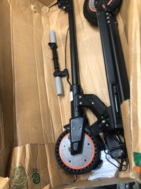 Photo 1 of **WIRES ARE TORN**
KUGOO Electric Scooter, 350W/15.5 MPH Pro Scooter, Electric Scooter for Adults, Scooter with Foldable Frame & Handle Bar, 8 Inches Inflation-Free Tires, S1 Plus & M2 PRO Grey