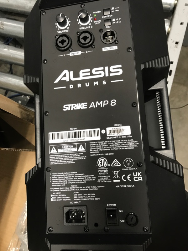 Photo 3 of **MISSING HEADPHONES, MISSING POWER CORD****
Alesis Strike Amp 8 - 2000-Watt Drum Amplifier Speaker for Electronic Drum Sets with 8-Inch Woofer & DRP100 - Audio-Isolation Electronic Drums Headphones for Monitoring 8 inch Woofer + Headphones