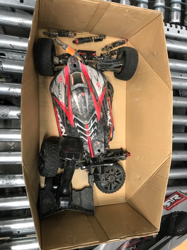 Photo 2 of ARRMA RC Car 1/8 Typhon 6S V5 4WD BLX Buggy with Spektrum Firma RTR (Ready-to-Run), Black and Red, ARA8606V5