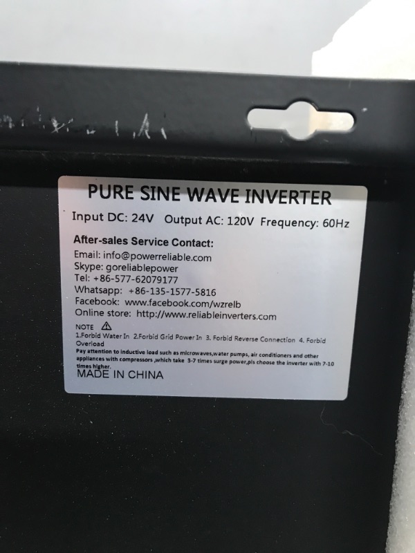 Photo 3 of WZRELB Pure Sine Wave 5000W (10000W Surge) 24V Power Inverter DC to AC Power - Solar, RV, RBP-S500024 5000W 24V