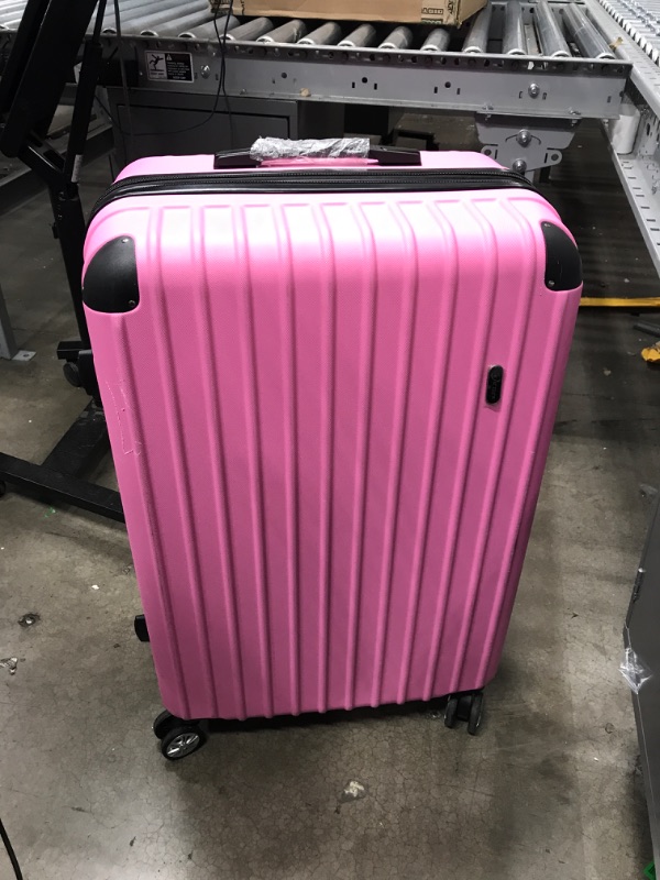 Photo 2 of 3PC Set 20" 24" 28" Luggage Suitcase Spinner Hardshell Lightweight TSA Lock Pink
