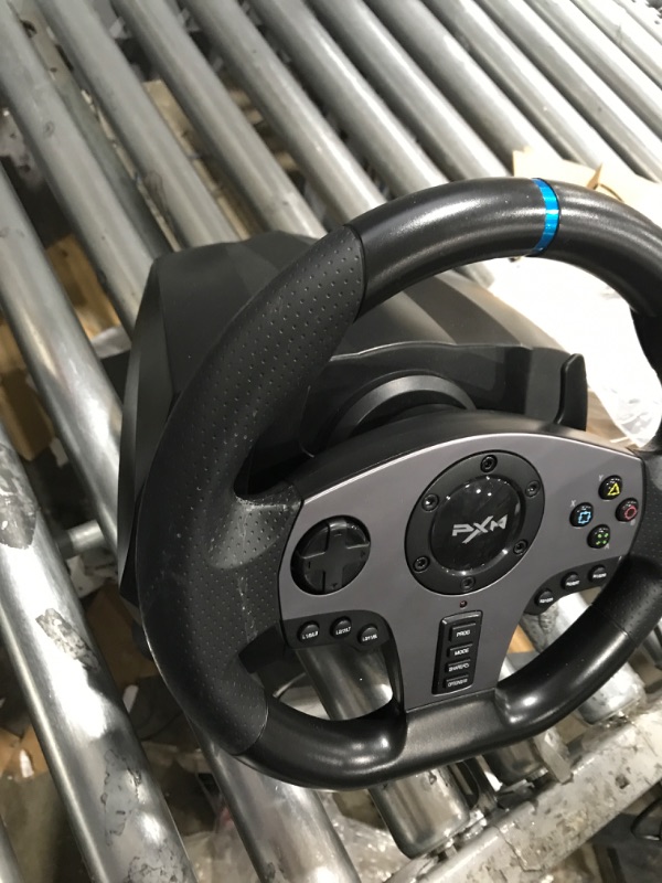 Photo 4 of Game Racing Wheel, PXN V9 270°/900° Adjustable Racing Steering Wheel, with Clutch and Shifter, Support Vibration and Headset Function, Suitable for PC, PS3, PS4, Xbox One, Nintendo Switch.