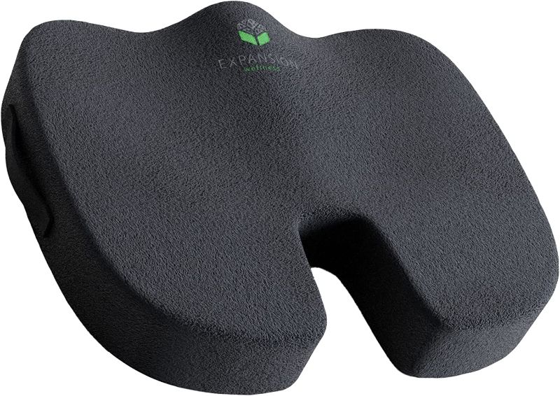 Photo 1 of 
Seat Cushion for Office Chair – Memory Foam Tailbone Pillow Pad for Sitting, Computer, Desk, Chair, Car – Contoured Posture Corrector for Sciatica, Coccyx...