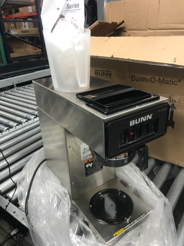 Photo 3 of **NO TFUNCTIONAL**BUNN 13300.0001 VP17-1SS Pourover Coffee Brewer with 1-Warmer, Stainless Steel, Silver, Standard
**SOUNDS BROKEN FROM INSIDE**
