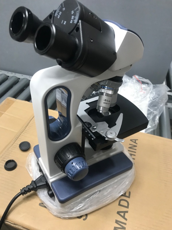 Photo 5 of **DOES NOT POWER ON**Swift Sw350b 40X-2500X Magnification, Siedentopf Binocular Head, Research-Grade Compound Lab Microscope with Wide-field 10x And, Iris