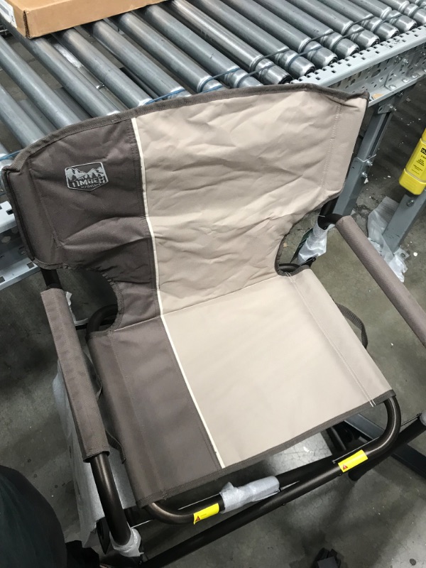 Photo 1 of  ETIMBER RIDGE Lightweight Outdoor Camping Chair, Portable Aluminum Directors Chair with Side Table for Camping, Lawn, Picnic and Fishing, Supports 400lbs (Tan) Ideal
