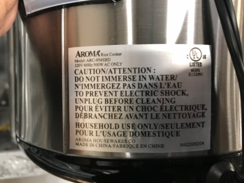 Photo 5 of Aroma Housewares ARC-954SBD Rice Cooker, 4-Cup Uncooked 2.5 Quart, Professional Version