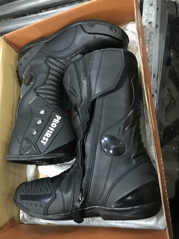 Photo 2 of PROFIRST Motorbike Leather Boots Motorcycle Waterproof Motorbike Shoes Armored Boot Protection Anti Slip Racing Sports SIZE 10 MENS
