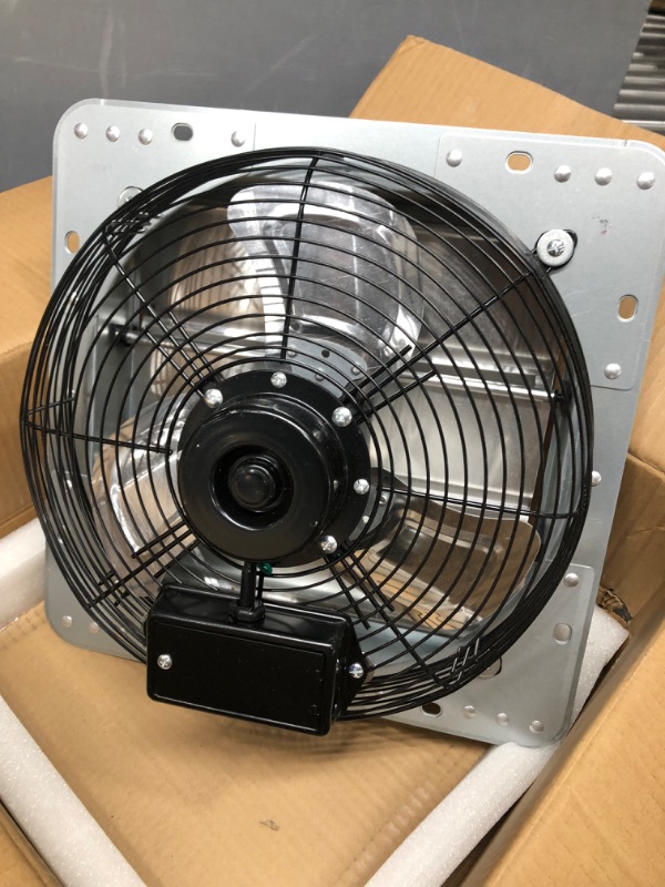 Photo 2 of KEN BROWN 12 Inch Variable Shutter Exhaust Fan Wall Mounted With Speed Controller 1800CFM For Garages And Shops,Greenhouse,Attic Ventilation
