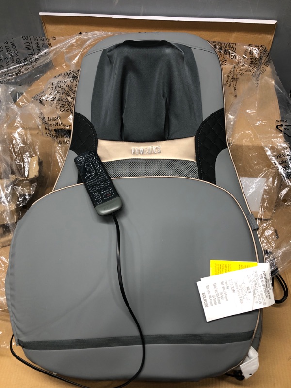 Photo 2 of ***TESTED WORKING*** HoMedics Shiatsu Elite II Massage Cushion with Soothing Heat 2 Back Massage Styles, 3 Massage Zones, Spot Massage, Controller and Chair Straps