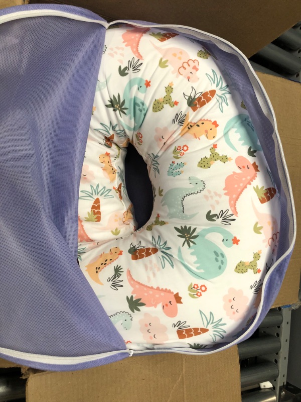 Photo 2 of Boppy Nursing Pillow and Positioner—Original | Blush Baby Dino | Breastfeeding, Bottle Feeding, Baby Support | with Removable Cotton Blend Cover