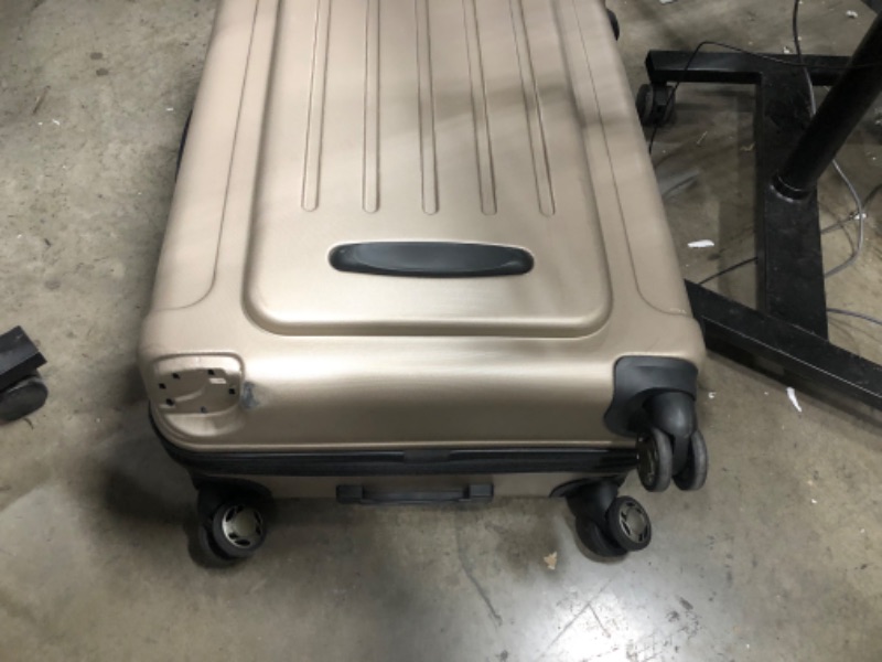 Photo 4 of **ONE WHEEL MISSING**
Kenneth Cole Reaction Renegade 28” Check Size Luggage Lightweight Hardside Expandable 8-Wheel Spinner Travel Suitcase, Champagne, inch Champagne 28-inch Checked