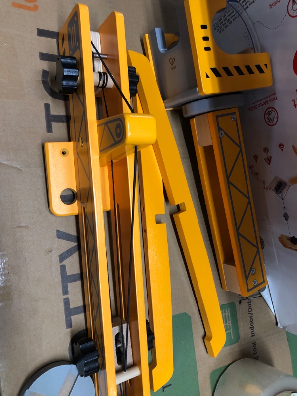 Photo 1 of Award Winning Hape Playscapes Crane Lift Playset Yellow, L: 17.8, W: 16.5, H: 21.2 inch
