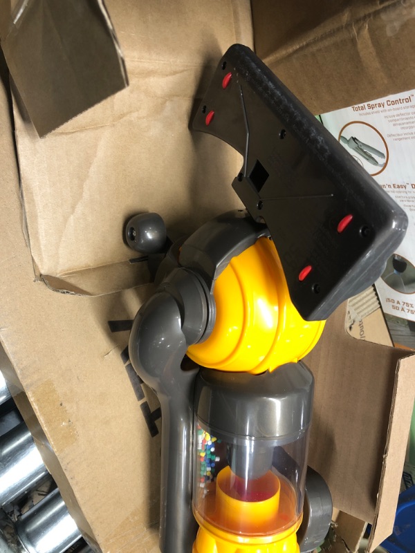 Photo 3 of Casdon Dyson Ball | Miniature Dyson Ball Replica For Children Aged 3+ | Features Working Suction To Add Excitement To Playtime Grey/Yellow